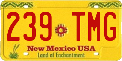 NM license plate 239TMG