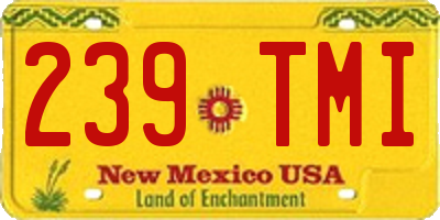 NM license plate 239TMI