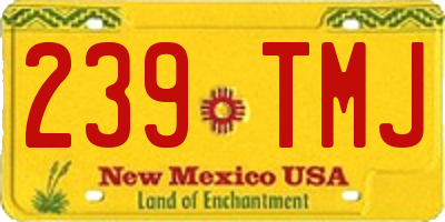 NM license plate 239TMJ