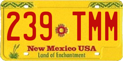 NM license plate 239TMM