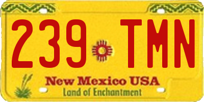 NM license plate 239TMN