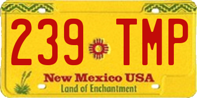 NM license plate 239TMP