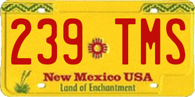 NM license plate 239TMS