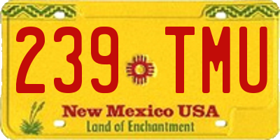 NM license plate 239TMU