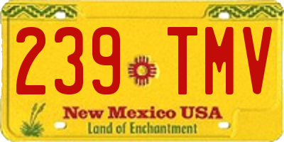 NM license plate 239TMV