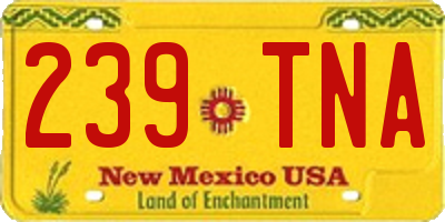 NM license plate 239TNA