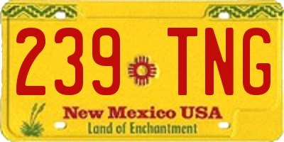 NM license plate 239TNG