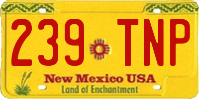 NM license plate 239TNP