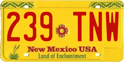 NM license plate 239TNW