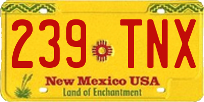 NM license plate 239TNX