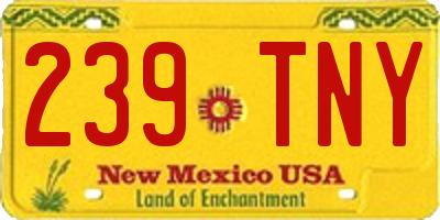 NM license plate 239TNY