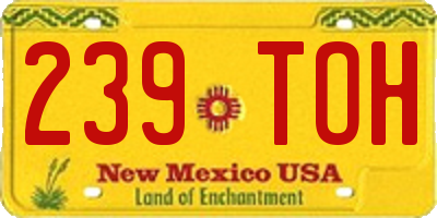 NM license plate 239TOH