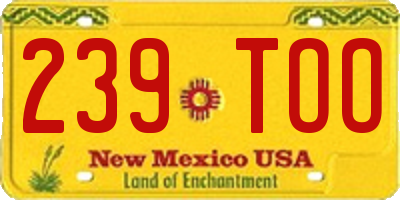 NM license plate 239TOO