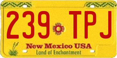 NM license plate 239TPJ