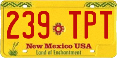 NM license plate 239TPT