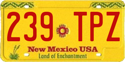 NM license plate 239TPZ