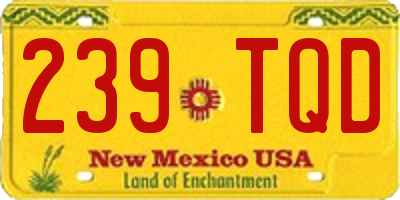 NM license plate 239TQD