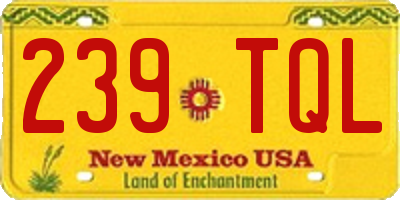 NM license plate 239TQL