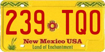 NM license plate 239TQO
