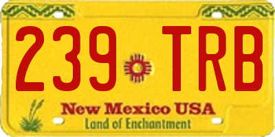 NM license plate 239TRB