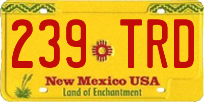 NM license plate 239TRD