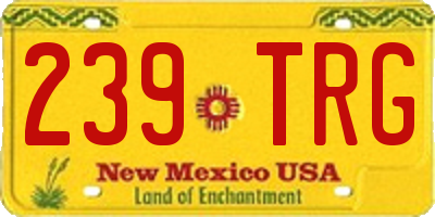 NM license plate 239TRG