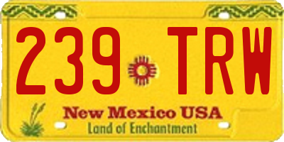 NM license plate 239TRW