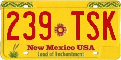 NM license plate 239TSK
