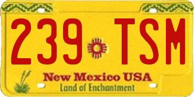 NM license plate 239TSM