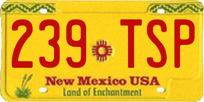 NM license plate 239TSP