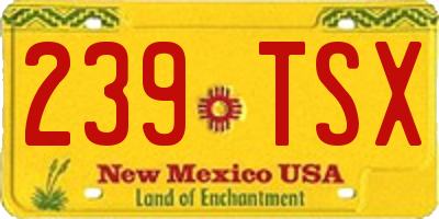 NM license plate 239TSX