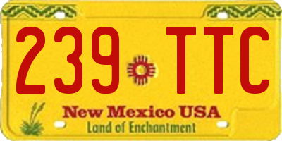 NM license plate 239TTC