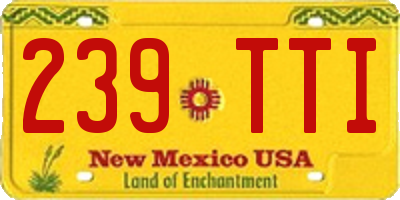 NM license plate 239TTI
