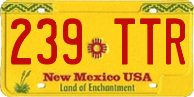NM license plate 239TTR