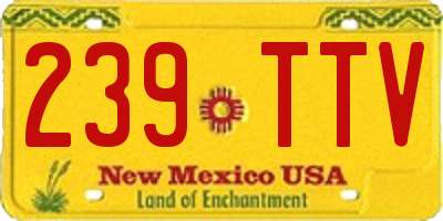 NM license plate 239TTV