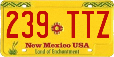 NM license plate 239TTZ