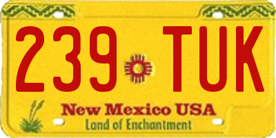 NM license plate 239TUK