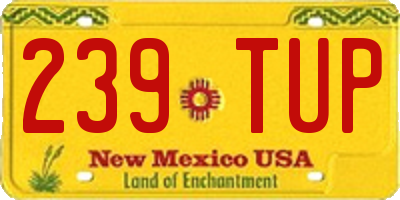 NM license plate 239TUP