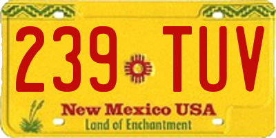 NM license plate 239TUV