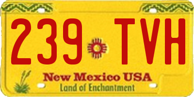 NM license plate 239TVH