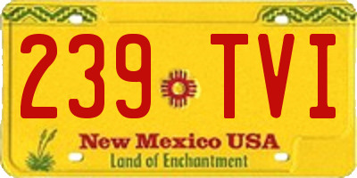 NM license plate 239TVI
