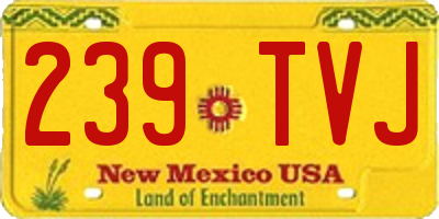 NM license plate 239TVJ