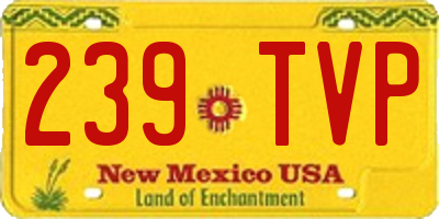 NM license plate 239TVP