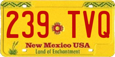 NM license plate 239TVQ
