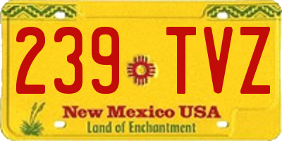 NM license plate 239TVZ