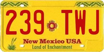 NM license plate 239TWJ
