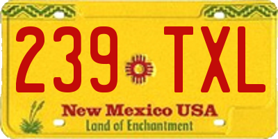 NM license plate 239TXL