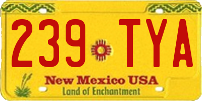 NM license plate 239TYA