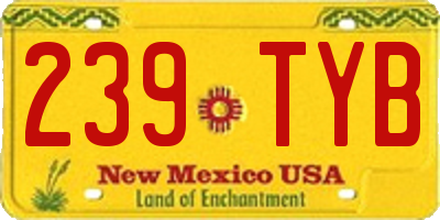 NM license plate 239TYB