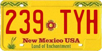 NM license plate 239TYH